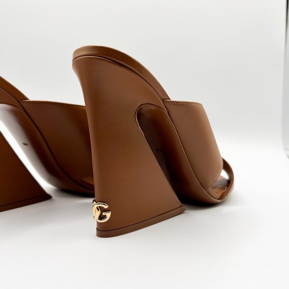 Dolce & Gabbana 105mm Crisscross Elegant Leather Slide Mules - Picture 10 of 15